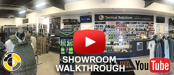 Tactical showroom with operational gear